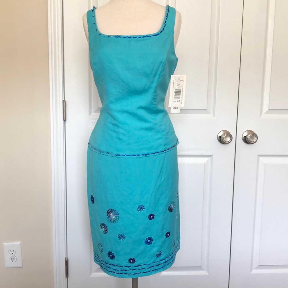 Jessica Howard turquoise 2 piece set size 10
